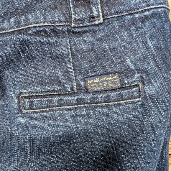 7 For All Mankind Stylish Blue Flared Jeans (u6010418S-418S) Size 29 - Picture 9 of 14